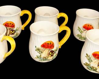 Sears Roebuck Vintage Merry Mushroom Mugs