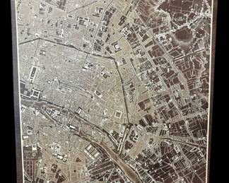 Map Of Paris On Canvas