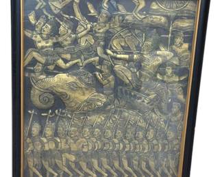 Framed Temple Rubbing Etching