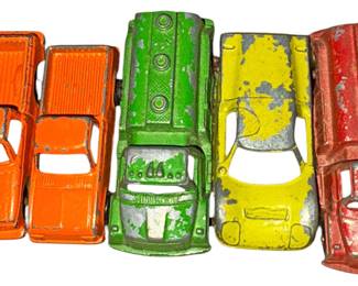 Five Vintage Tootsie Toy Die Cast Cars