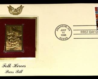 Folk Heros Pecos Bill First Issue Stamp