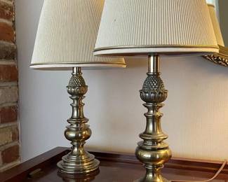 95 2BrassTableLamps