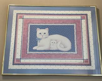 46 WhiteCatandKittenbyElizabethBrownd