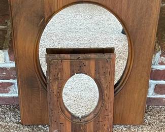 106 TwoRectangularFrameswithOvalMirrors