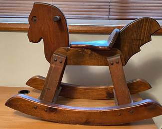 110 HandCraftedWoodenRockingHorse