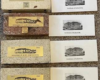 20 4HoquimJrSrHSCommemorativeBrickswCOAs