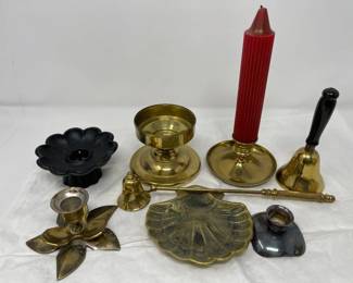 123 CandleHolderCollectionSnufferCopperHandBell