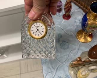 Waterford lead Crystal desk clock