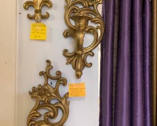 VTG Homvo Hollywood regency style candlestick holders