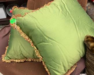 Custom designer shot silk pillow pair