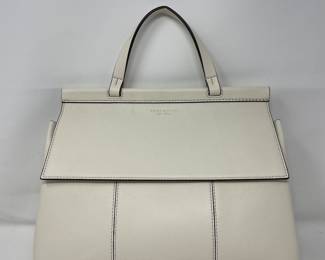 Tory Burch Ivory Block T Leather Satchel also comes long leather straps
