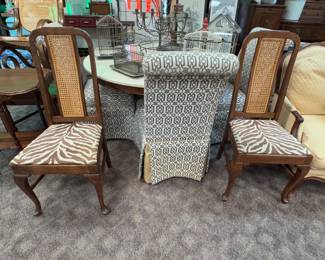 Pair Chairs w/ Zebra Pattern 