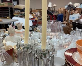 Pair Crystal Lustres