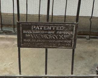 Detail of Label signed Hendryx