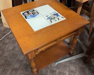 Rare Lane "Catalina" Table w/ Tile Inlay