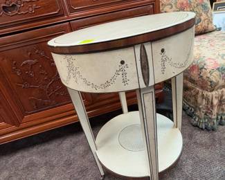 Small Paint Decorated Table or Plant Stand 