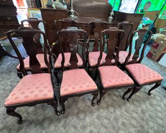 Set 8 Mahogany Dining Chairs 