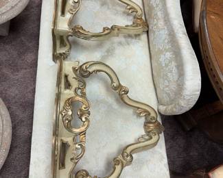 Pair Wooden Wall Shelves