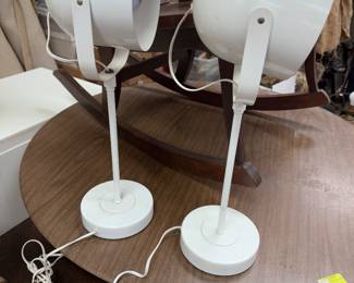 Pair MCM Adjustable Table Lamps