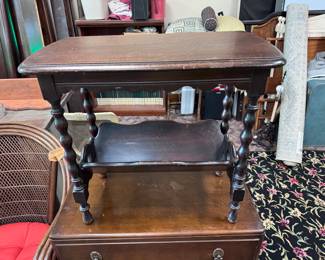Antique Walnut Book Table 