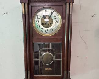 Nice Leaded Glass Wall Clock