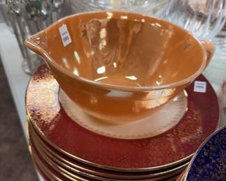 Fire King Lustre Batter Pitcher