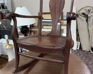 Queen Anne Mahogany Rocker