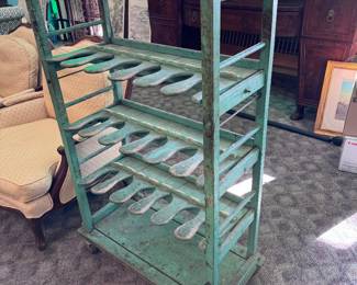 Industrial Antique Shoe Drying Rack - Original Paint