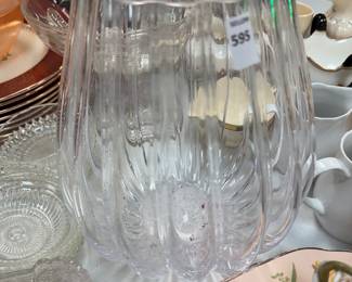 Large Simon Pearce Crystal Vase