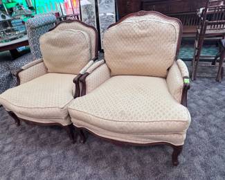 Pair French Style Armchairs