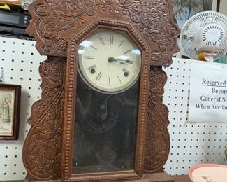 Antique Oak Kitchen Clock