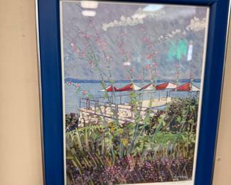 Will Cunha Print Entitled "Hollyhocks"