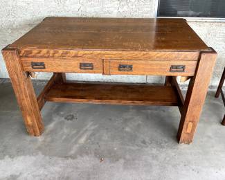 Stickley style oak desk