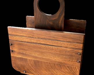 Peterson Art Furniture, Fairbault, Minn. Magazine Rack with label from manufacturer.