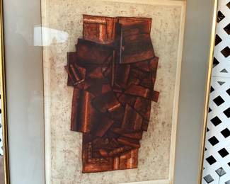 Original Litho by Richard Zoellner, Alabama, numbered 1/15 and signed. titled Fragmento.