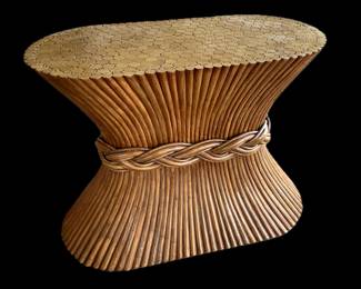 Attributed to Paul Frankl, rattan table base . No Top