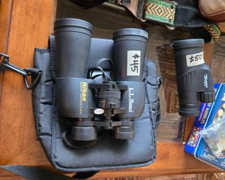 Nikon L.L. Bean 10x50 Binoculars & Polaris Optics 12x50 Scope