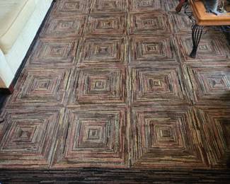 Pair of matching area rugs and runner
