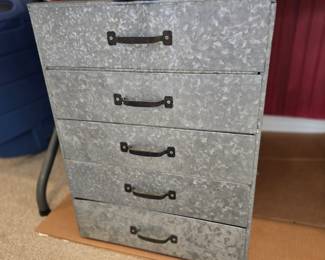 Galvanized steel storage chest