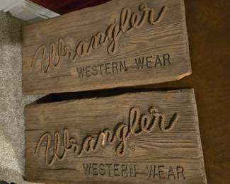 HTF 60's marketing signs (faux wood)