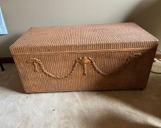 Rattan cedar chest