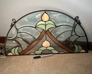 Stained glass window panel