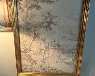 Framed tapestries.....