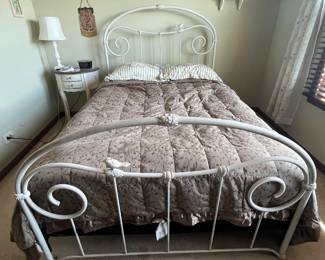 Iron full size bed frame