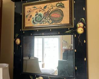 Painted wall mirror