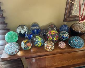 Murano glass paperweights