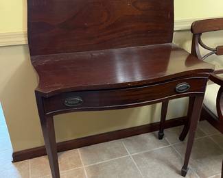 Wooden folding game table