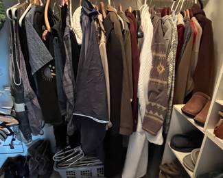 Women's and men's clothing and shoes (various sizes!)....