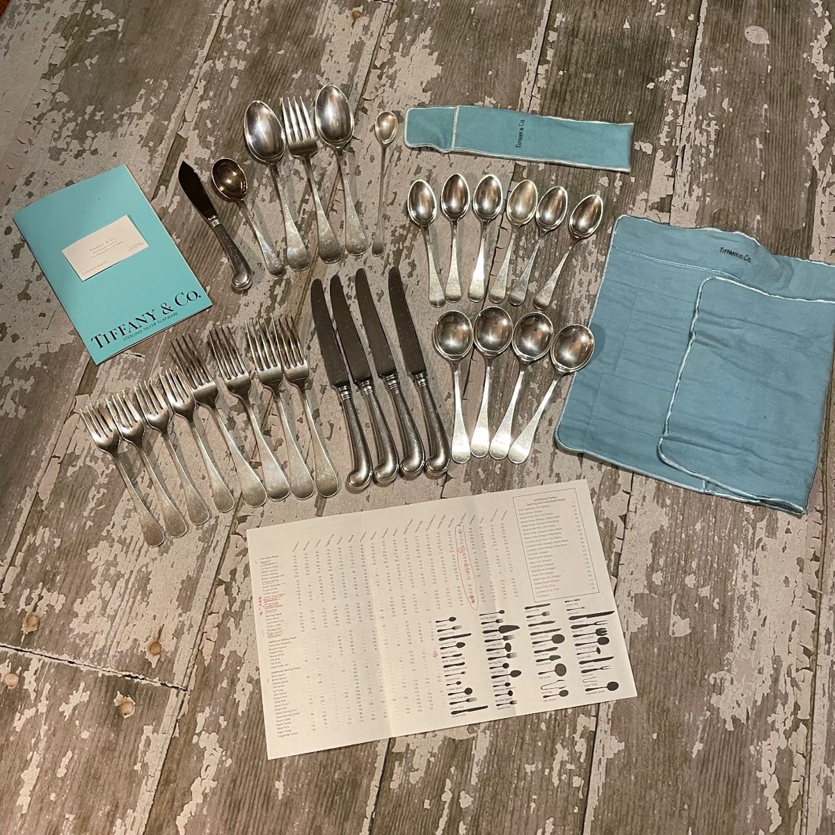 Tiffany & Co Sterling Silver King William Flatware Circa 1985