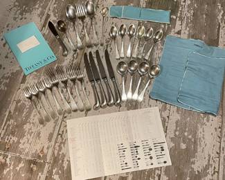 Tiffany & Co Sterling Silver King William Flatware Circa 1985